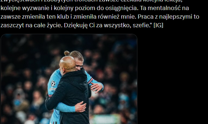 Takimi słowami Erling Haaland POŻEGNAŁ Pepa Guardiolę!